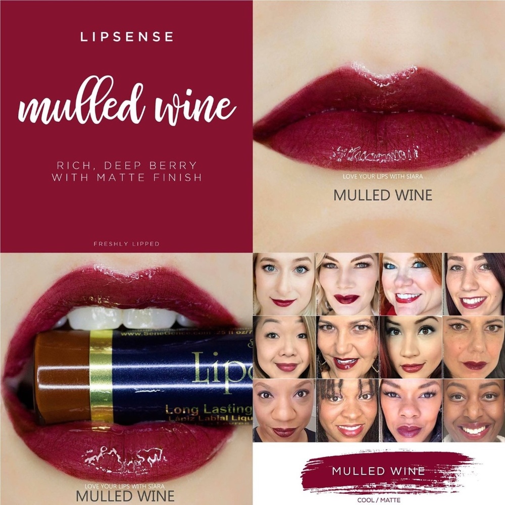 LipSense Longlasting Moisturizing LipColor in Mulled Wine .25 ml